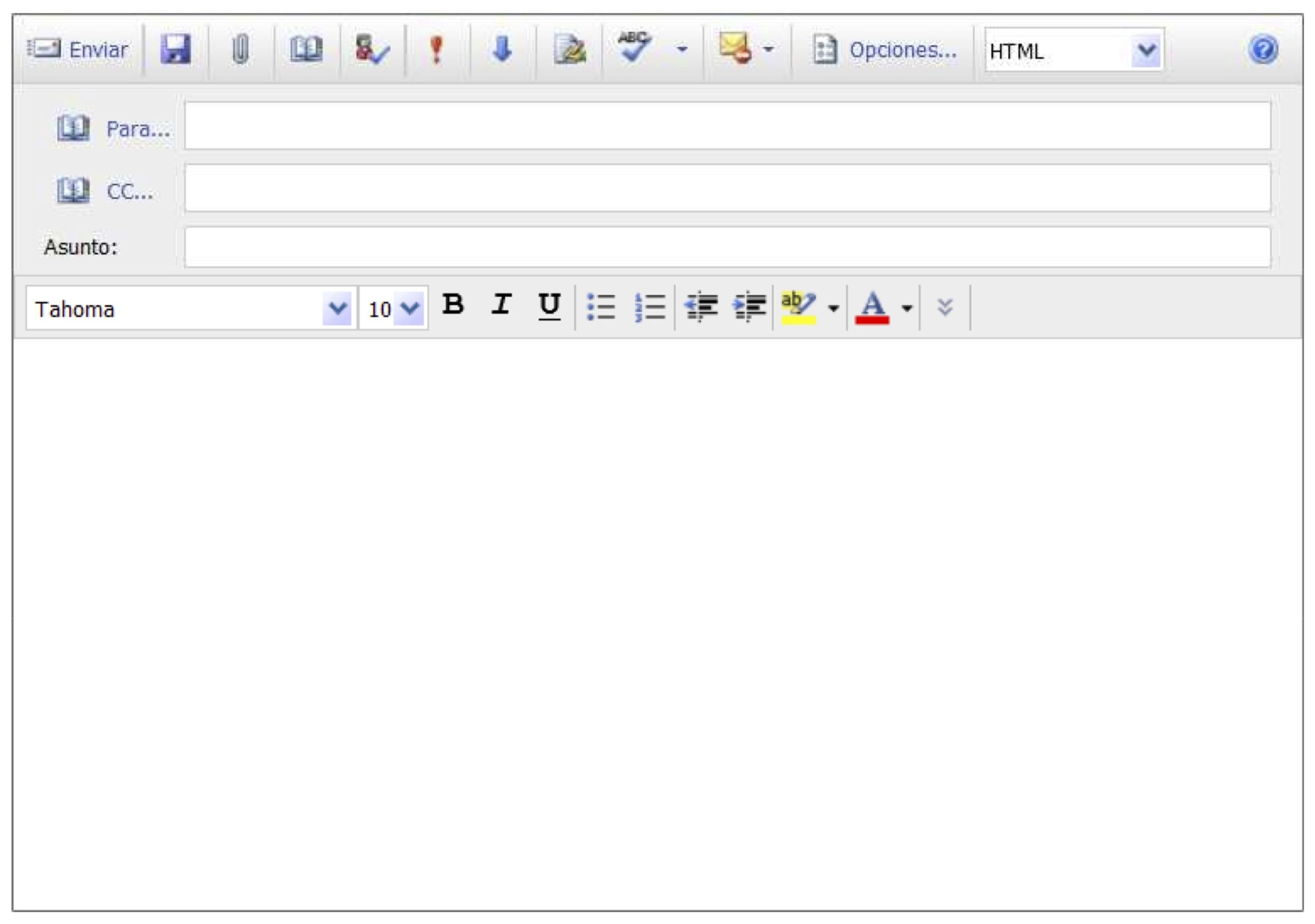 Printable Blank Email Template