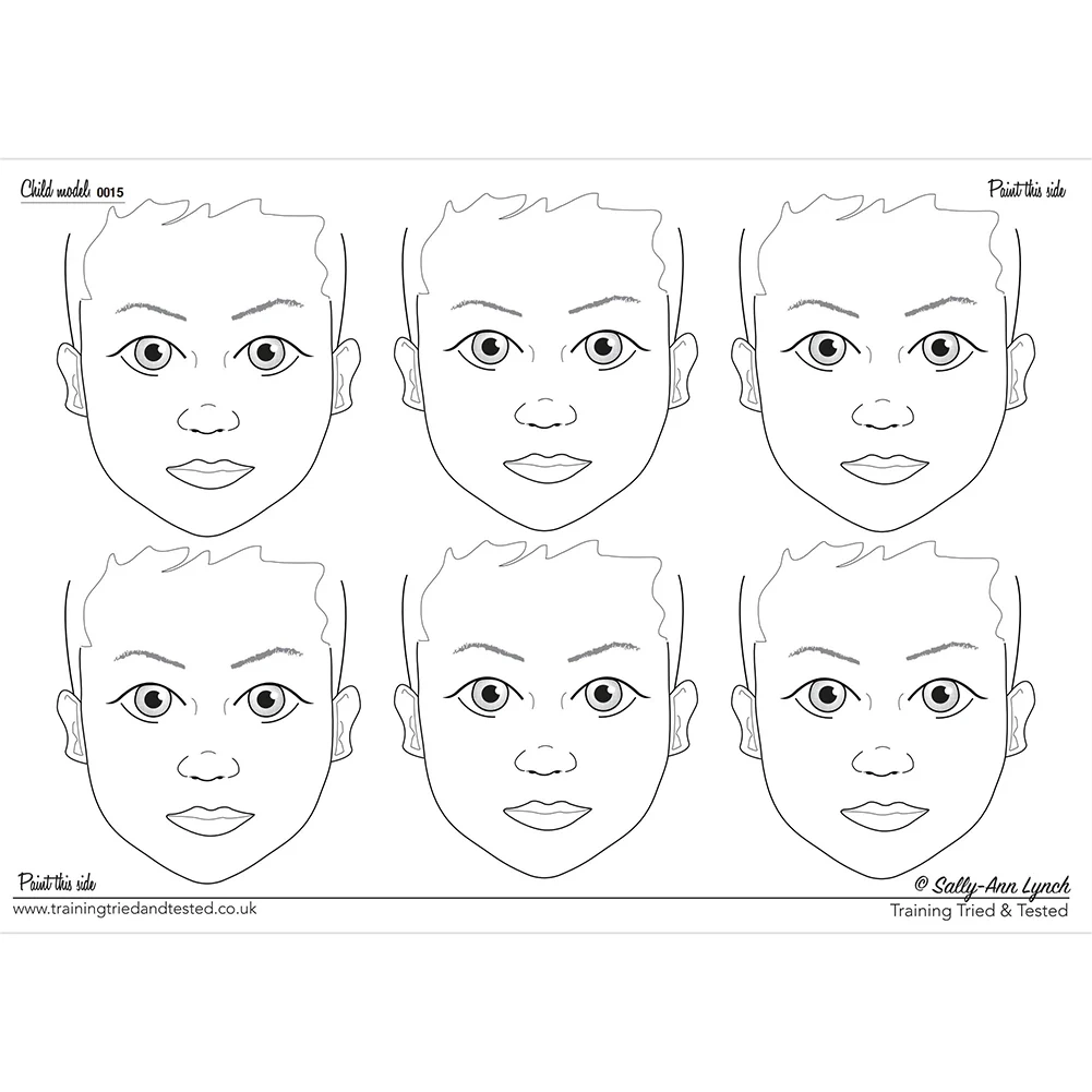 Blank Face PDF Practice Sheets Face Paints amp More Tagged 