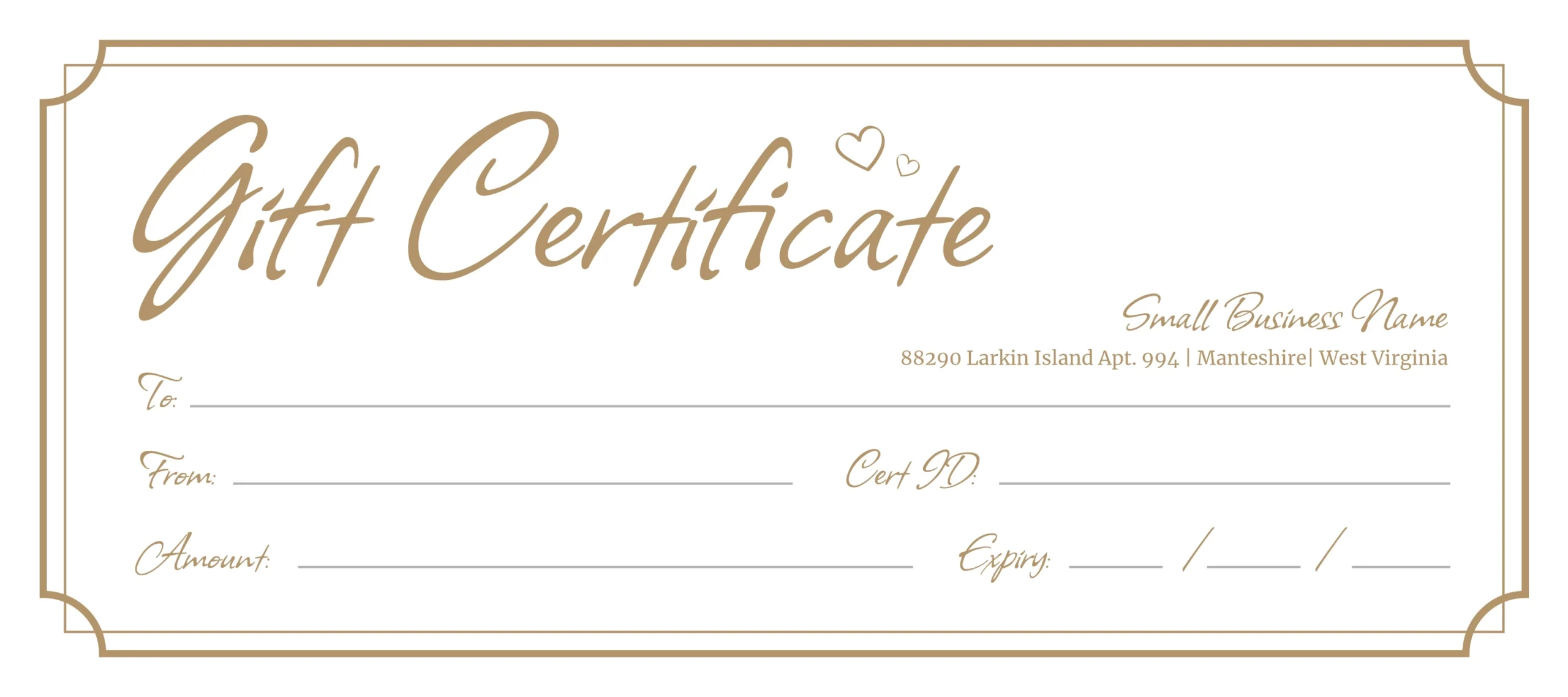 Printable Gift Certificate Template Word