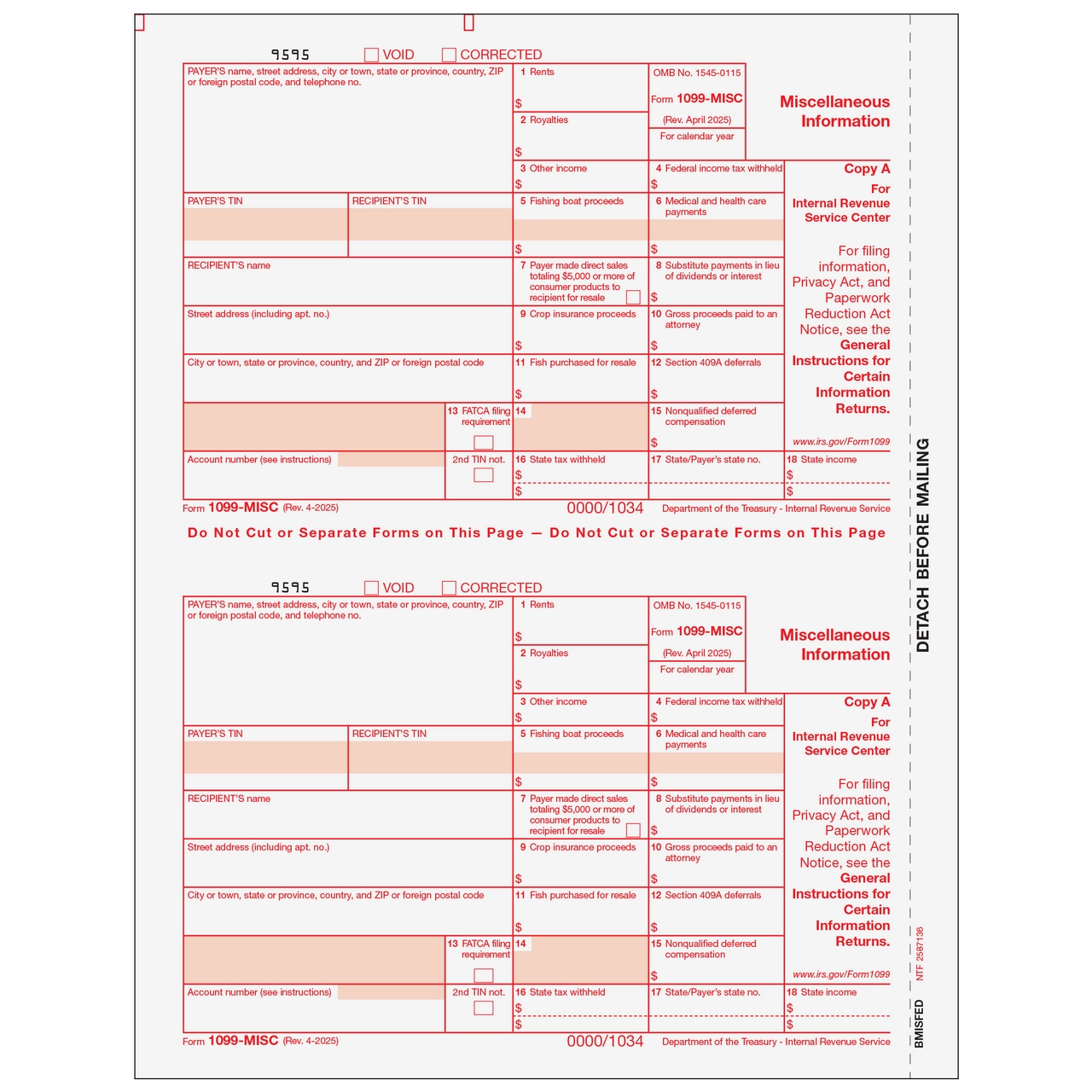 Irs Form Misc 1099