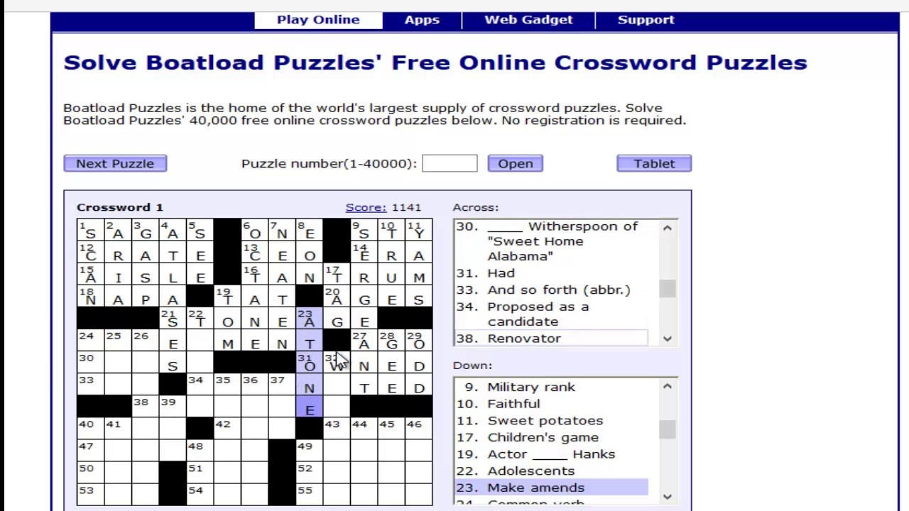 Crossword Puzzles Printable Boatload