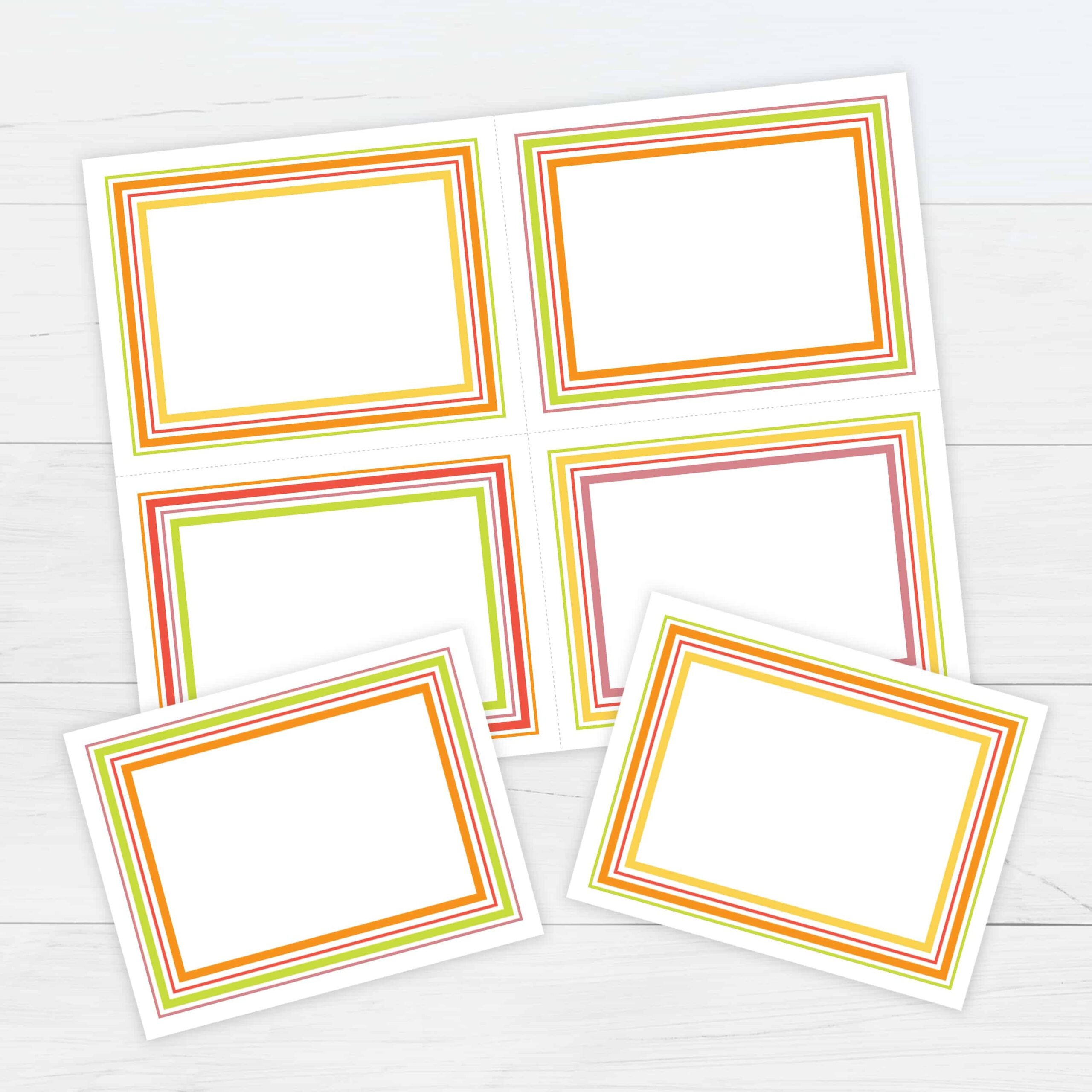 Flash Cards Template Printable