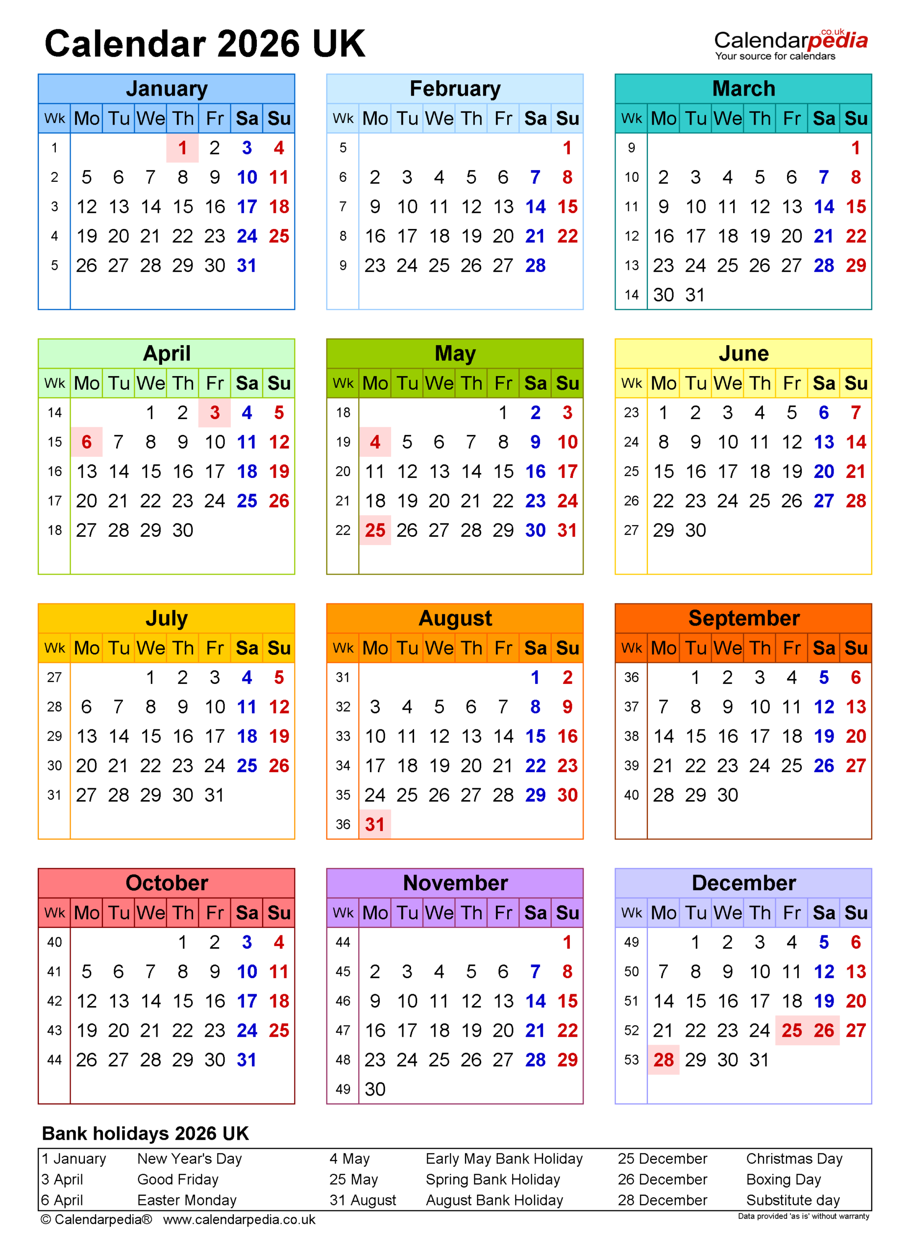 Free Printable Pocket Calendar 2026