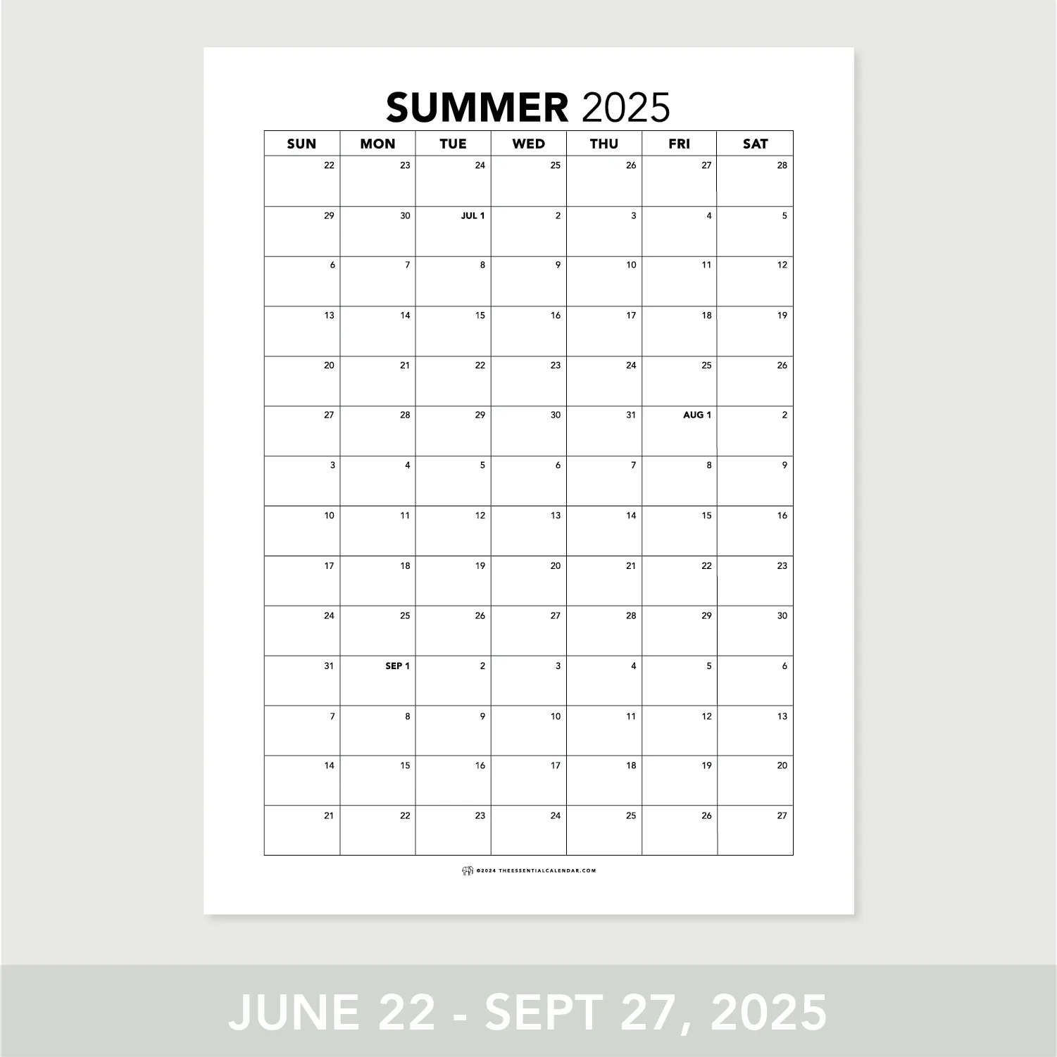 Calendar Template Calculating Calendar Months 2025 Summer 