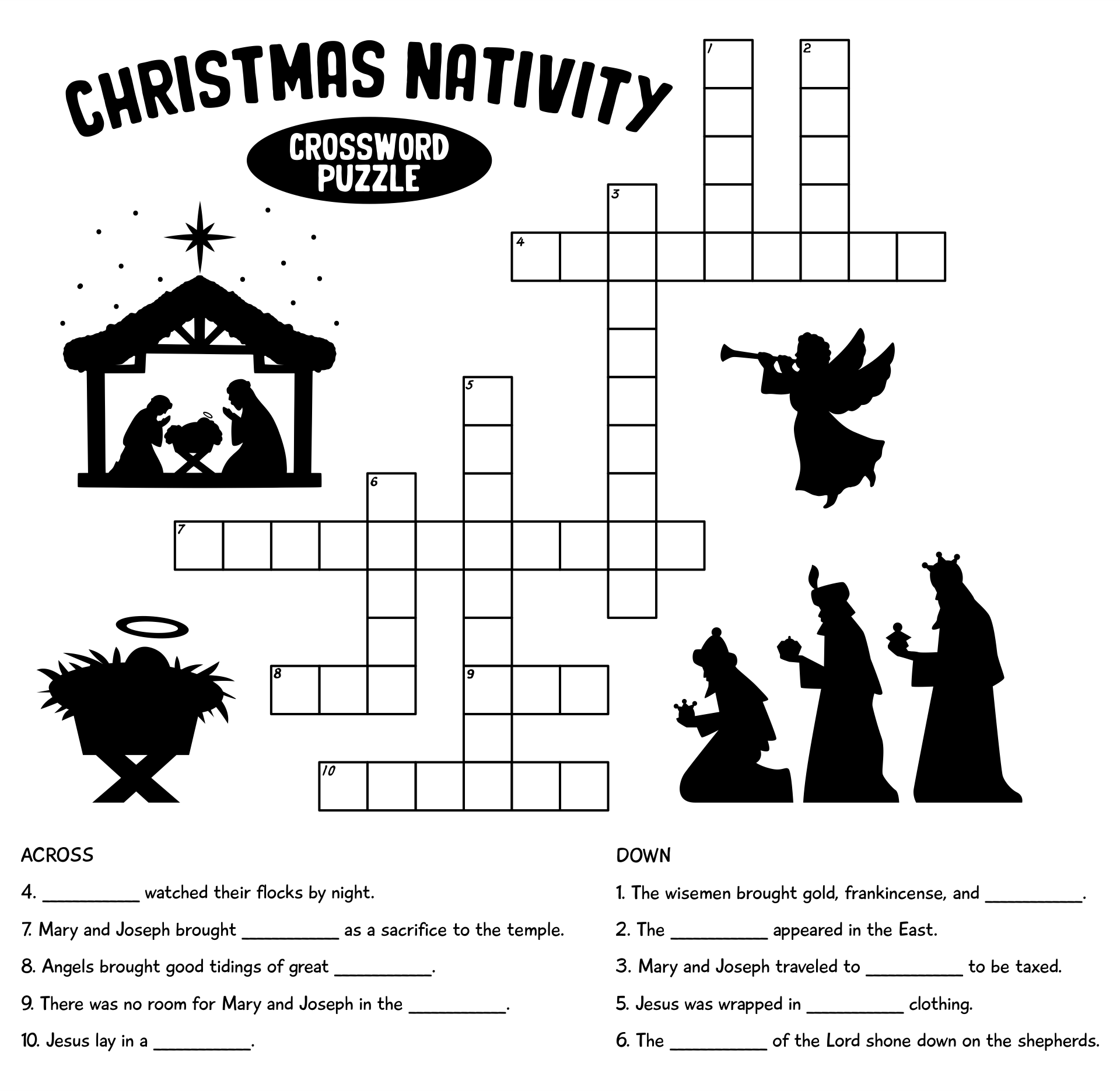 Christian Christmas Puzzles Free Printable