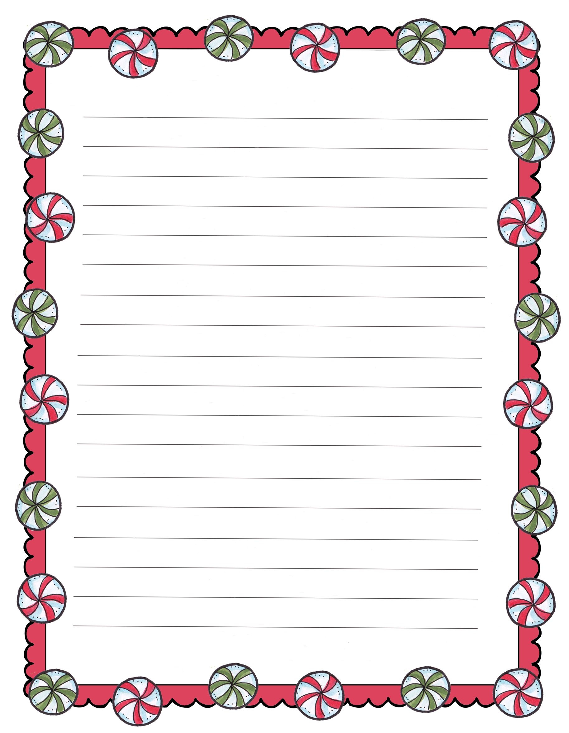 Christmas Letterhead Paper Printable Christmas Letterhead Template 