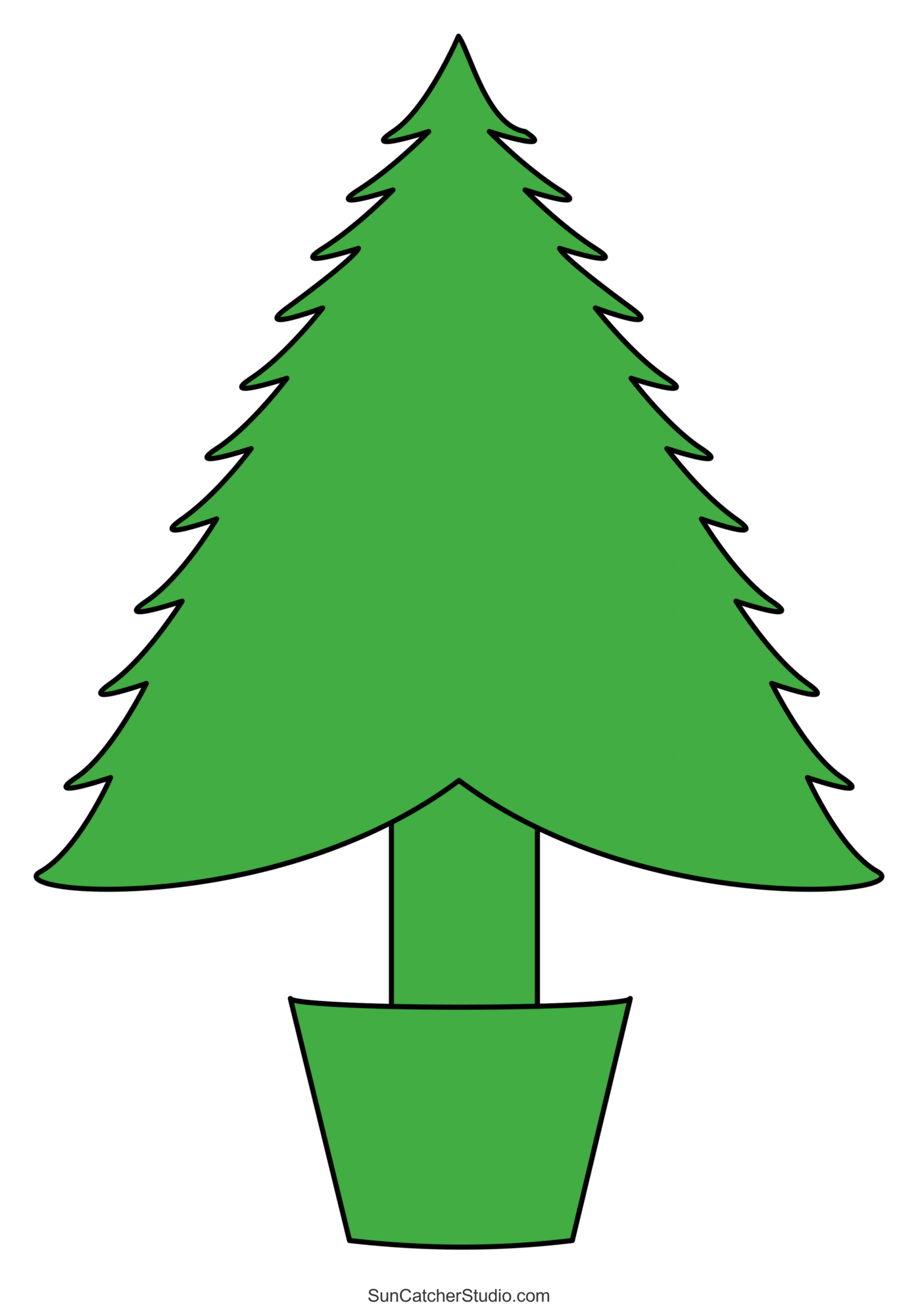 Free Xmas Tree Template Printable