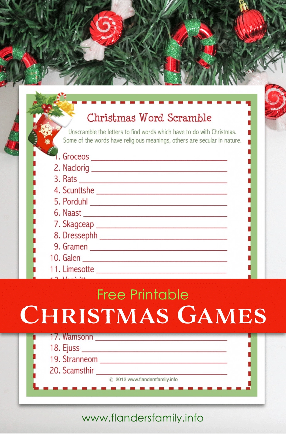 Free Printable Jumble Puzzles For Christmas