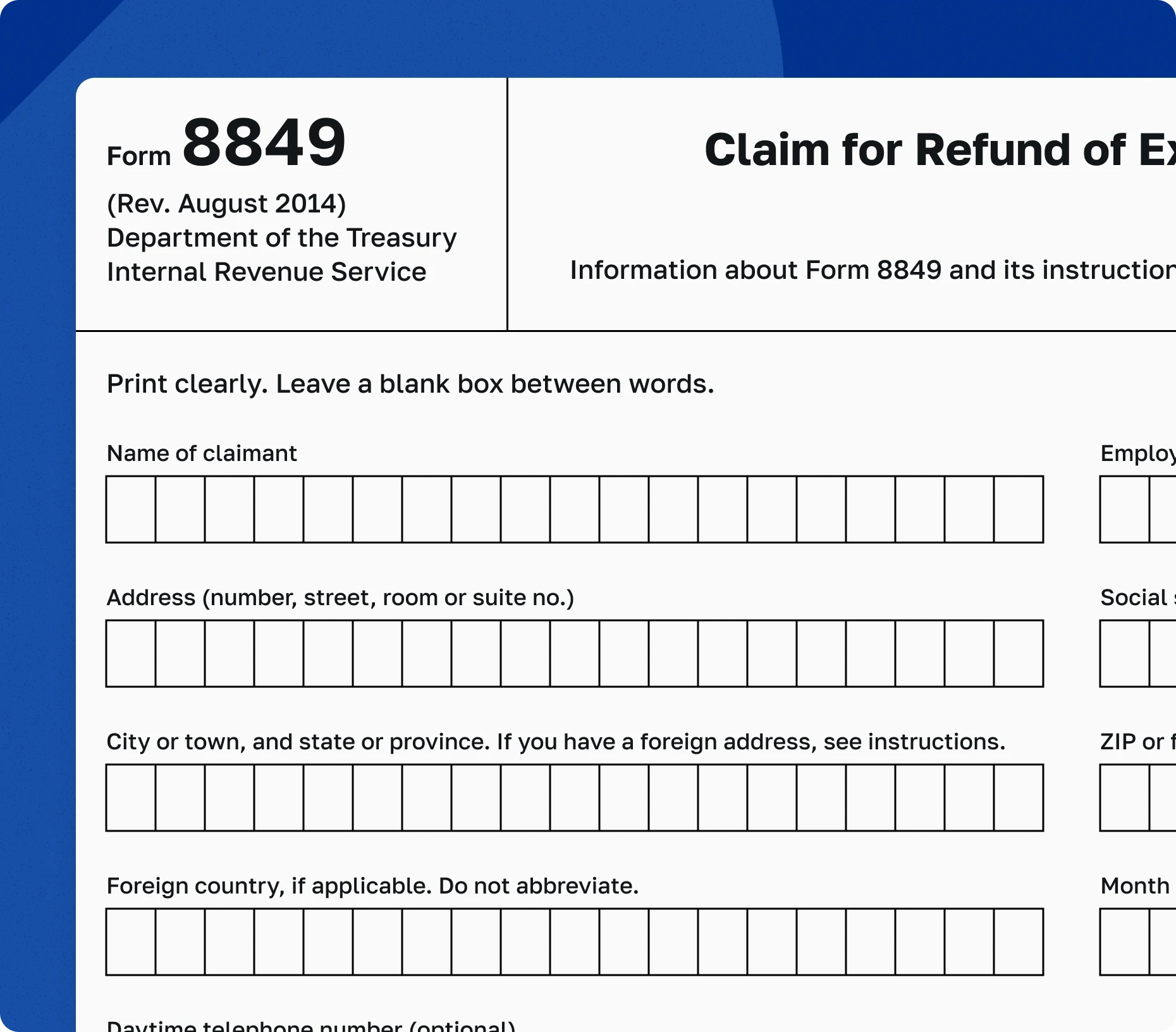 Irs Form 8849 Schedule 3