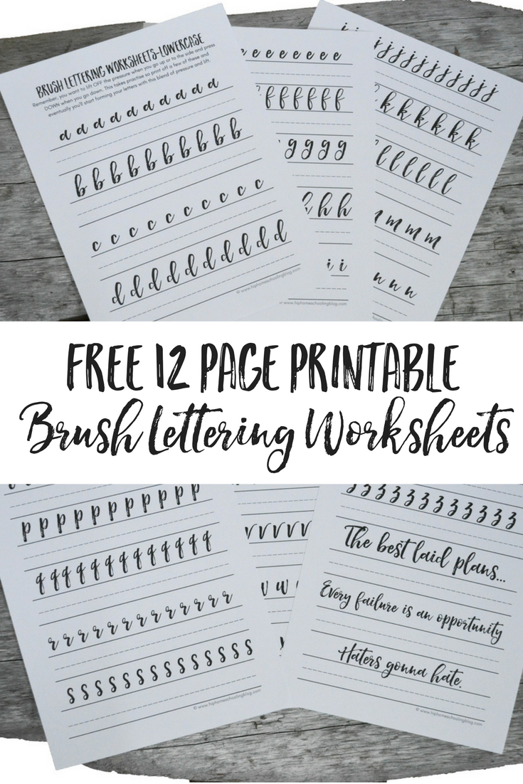 Clearance Hand Lettering Worksheets New Arrivals Free Brush 