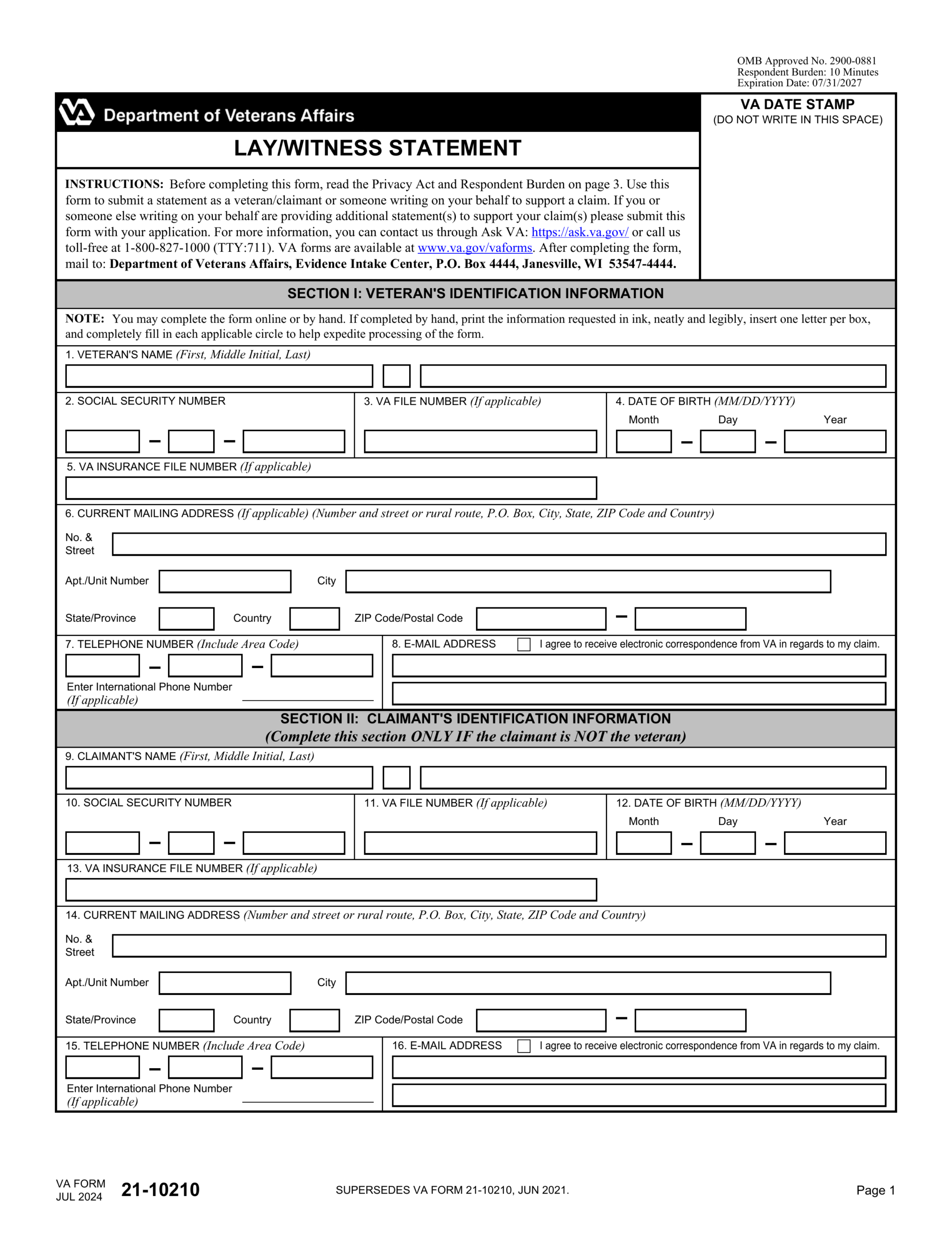 Printable Form Cms 40b