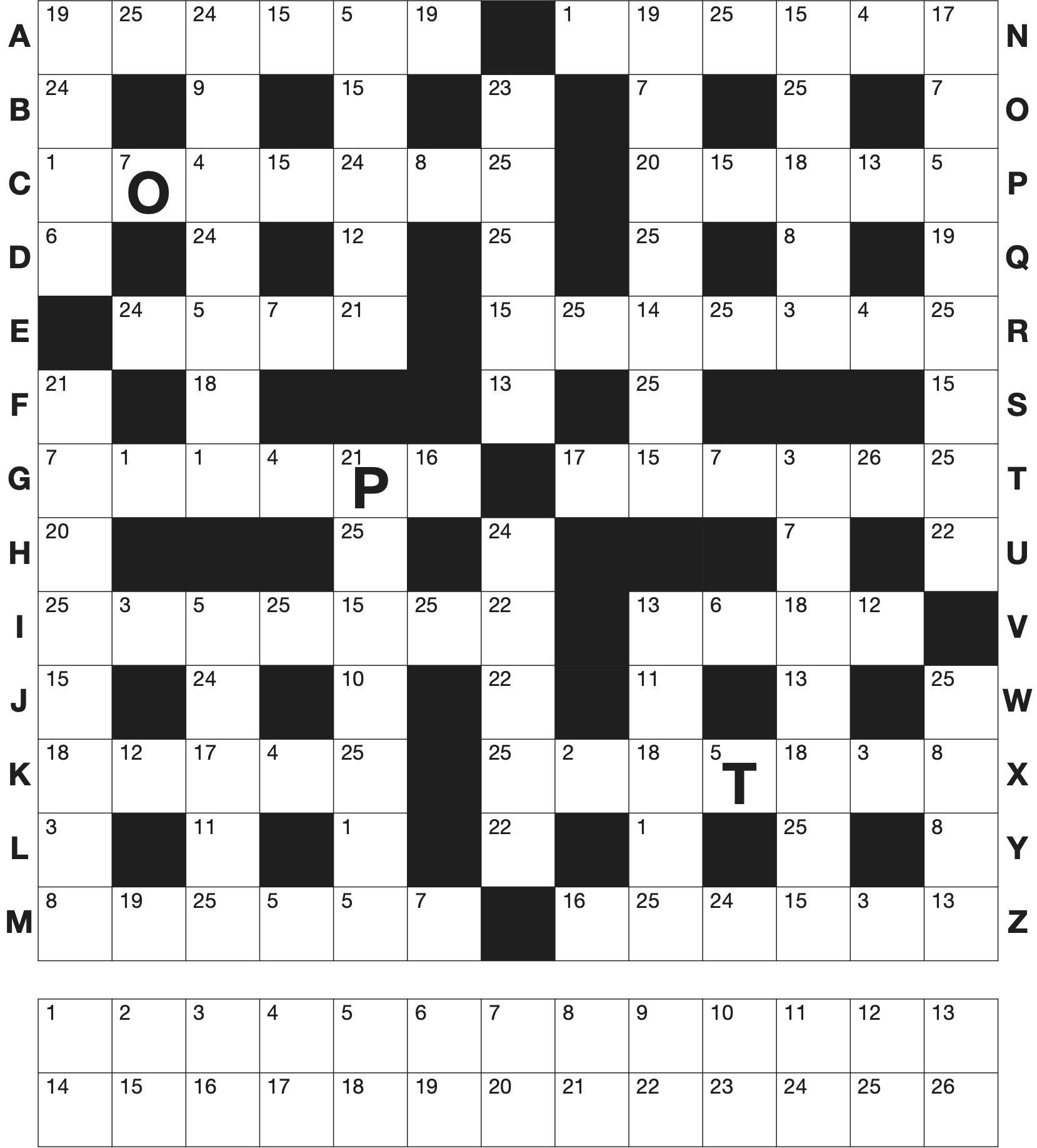 Printable Codeword Crossword Puzzles