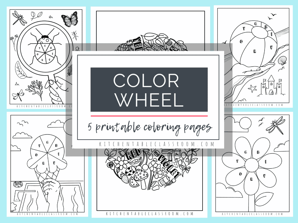 Color Wheel Coloring Pages The Kitchen Table Classroom