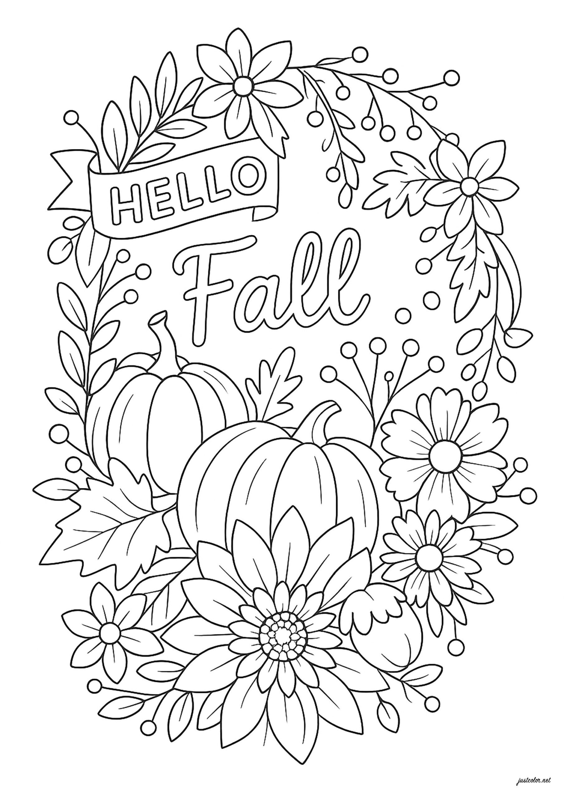 Autumn Colouring Sheets Free Printable