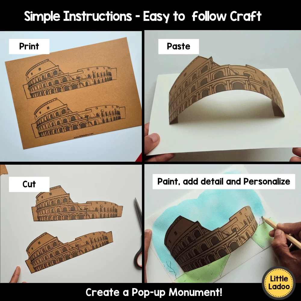 Colosseum Craft Printable LittleLadoo