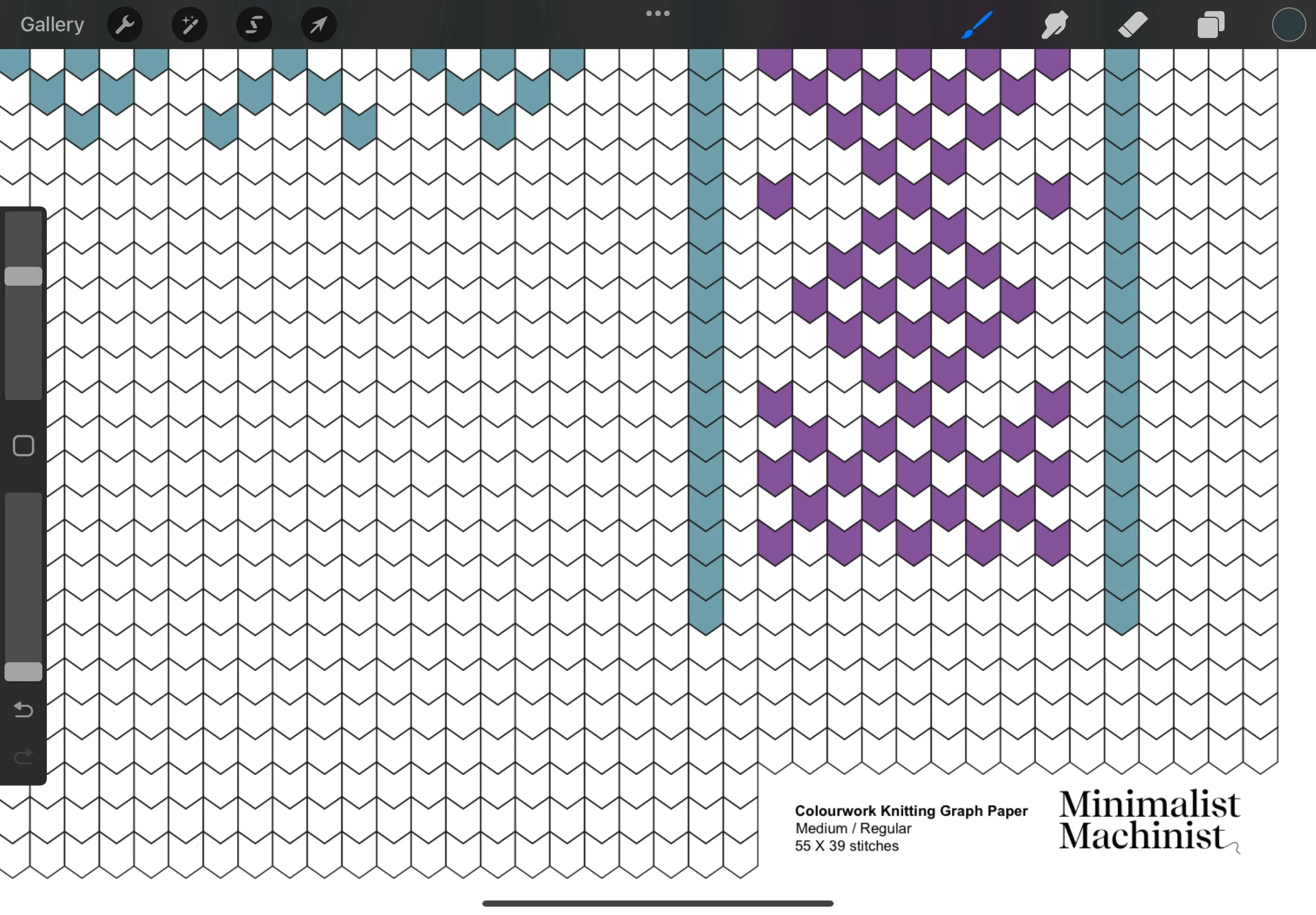 Colourwork Knitting Graph Paper For Print Digital Sketching