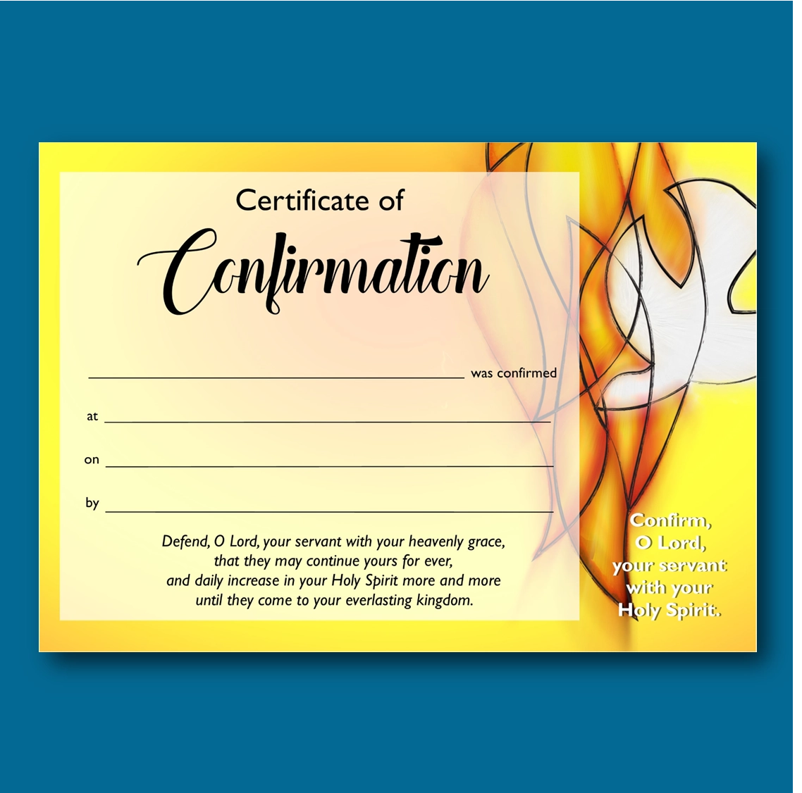 Free Printable Certificate Of Confirmation