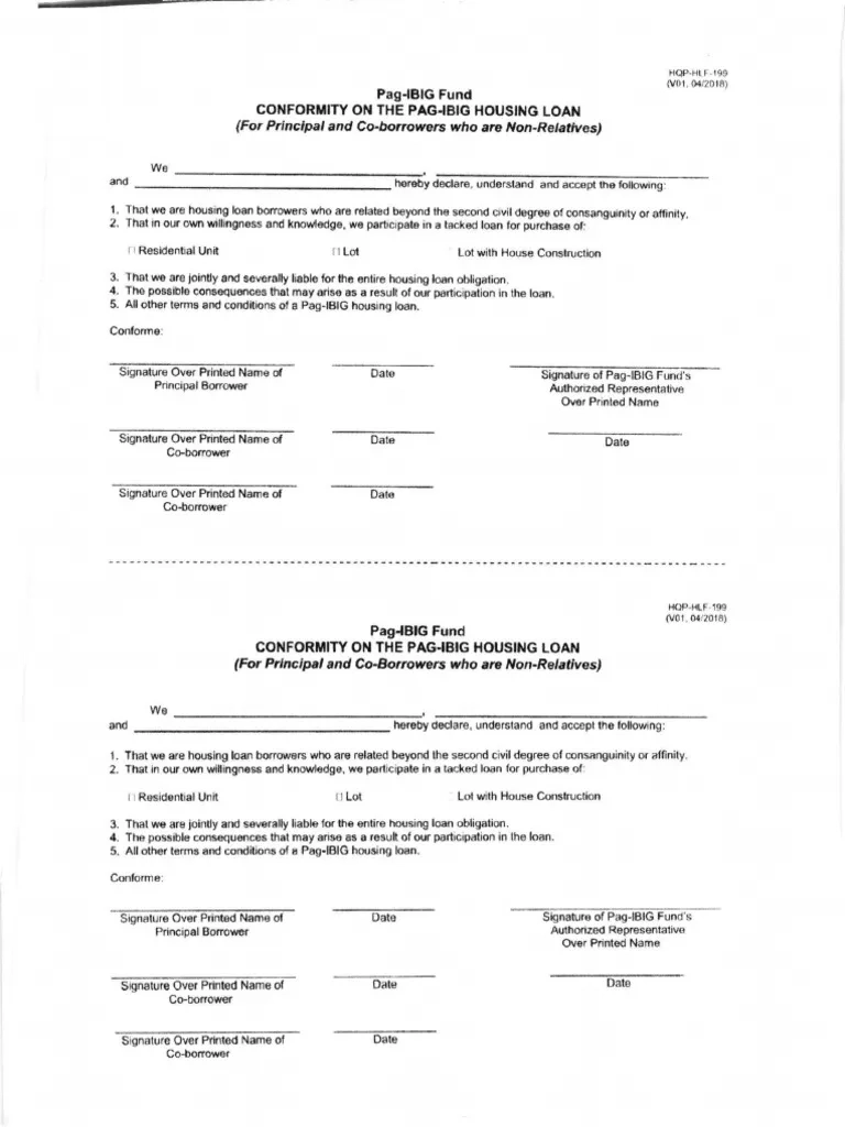 Conformity Form PDF Finance amp Money Management Law