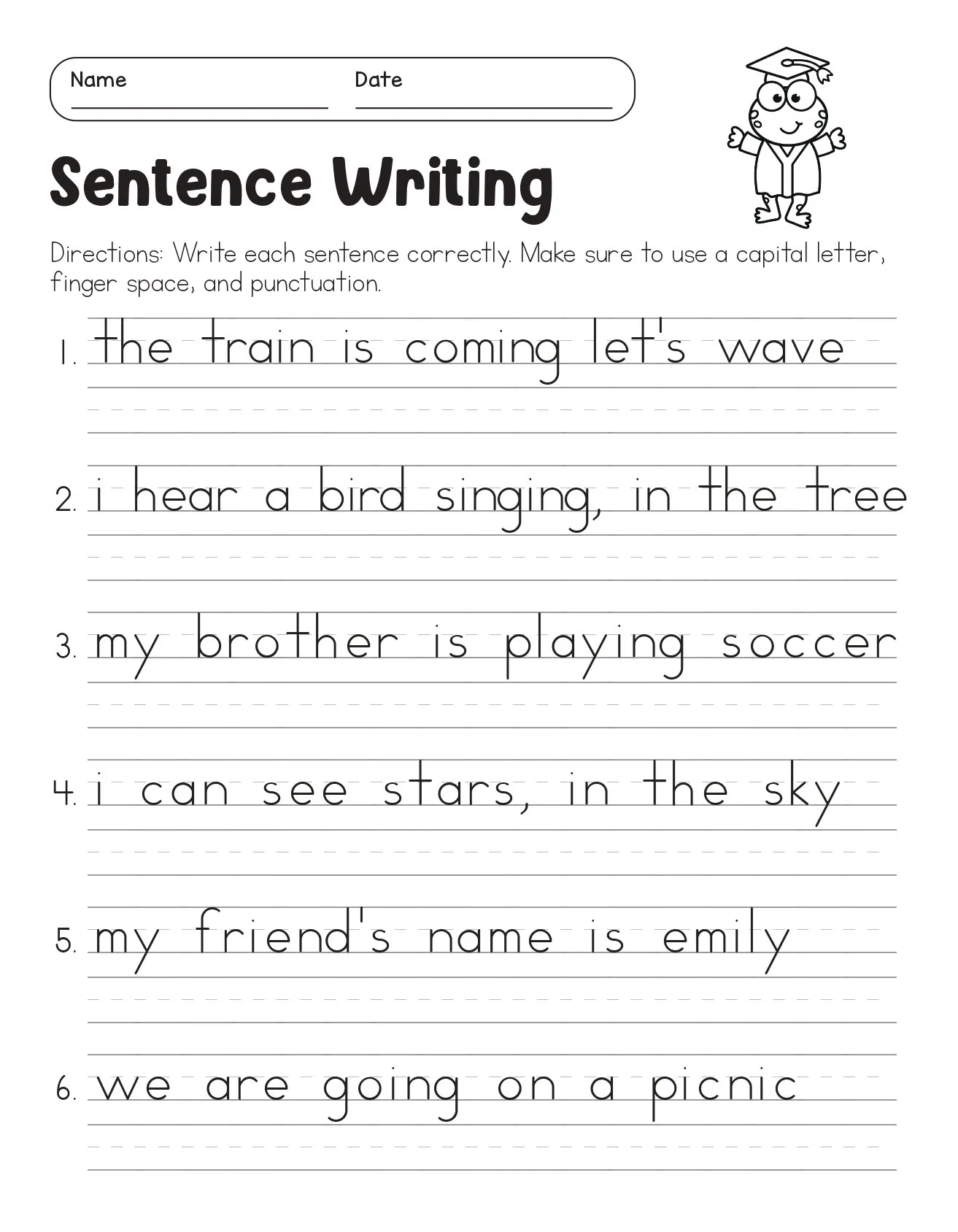 Grade 2 Writing Worksheets Free Printable