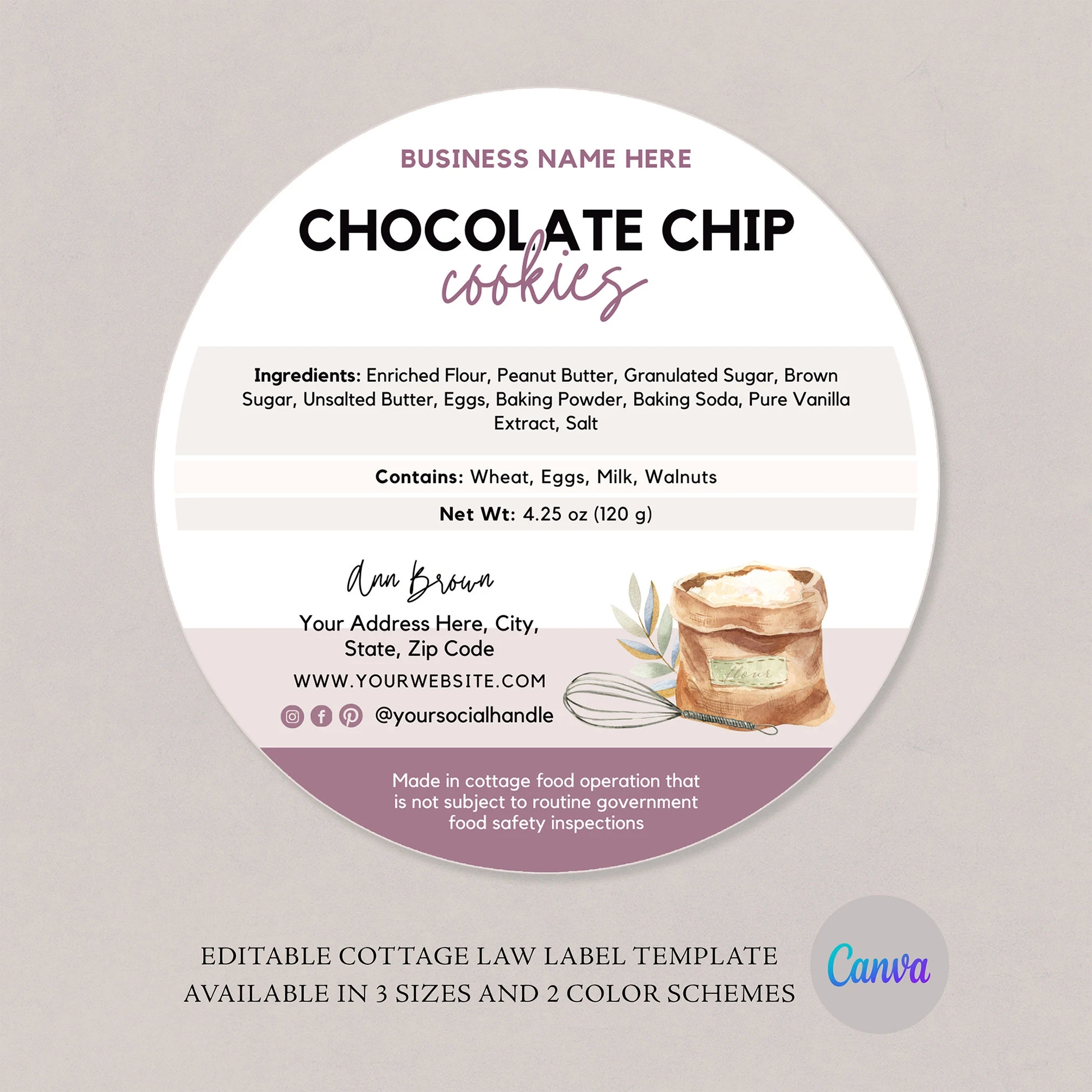 Food Label Examples Printable