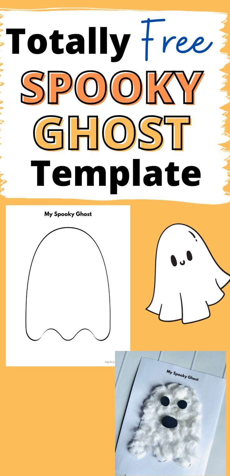Cotton Ball Ghost Template Free 