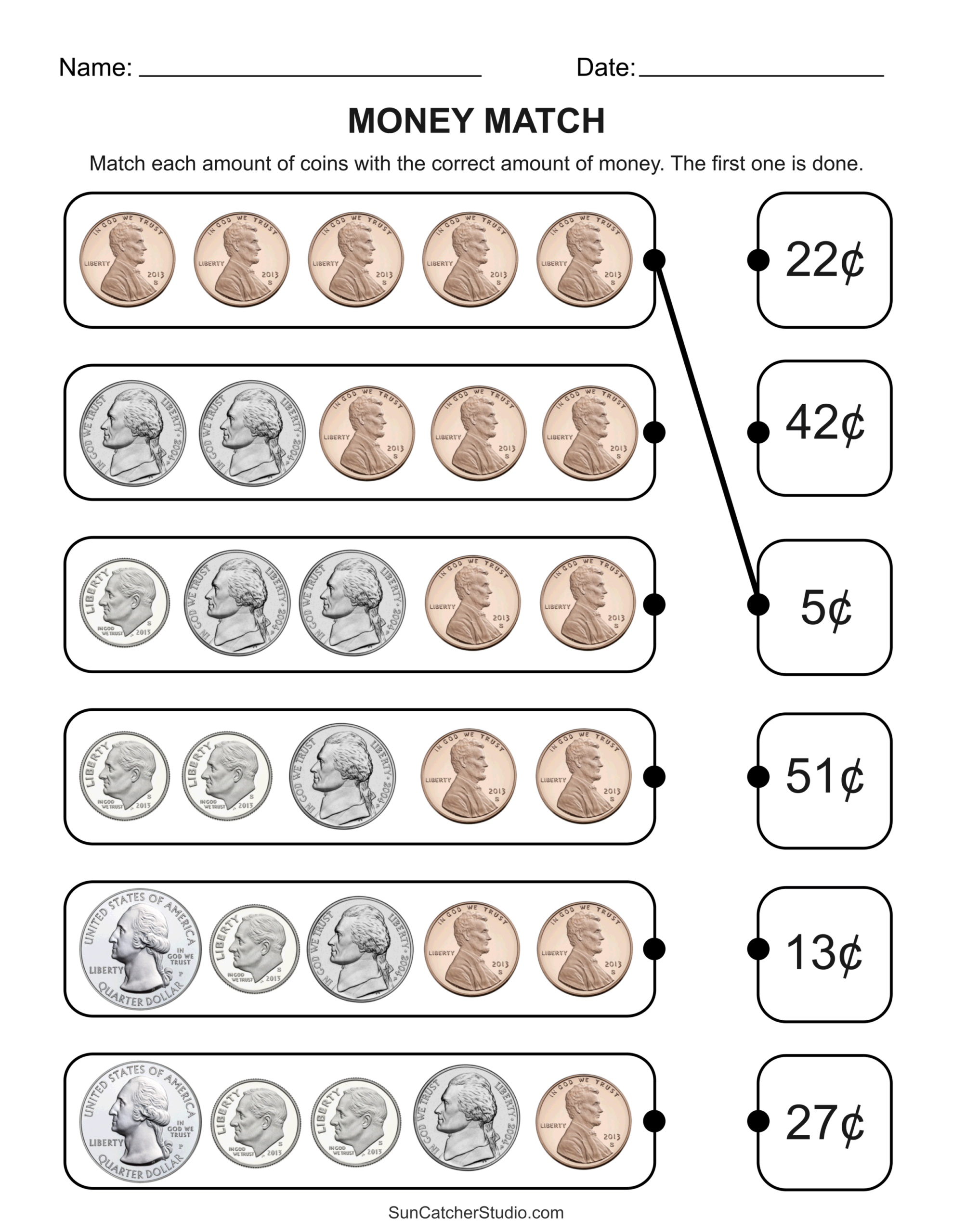 Printable Money Worksheets Free