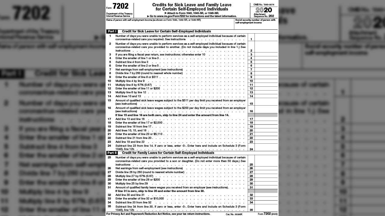 COVID 19 Tax Relief What Is IRS Form 7202 And How It Could Help 