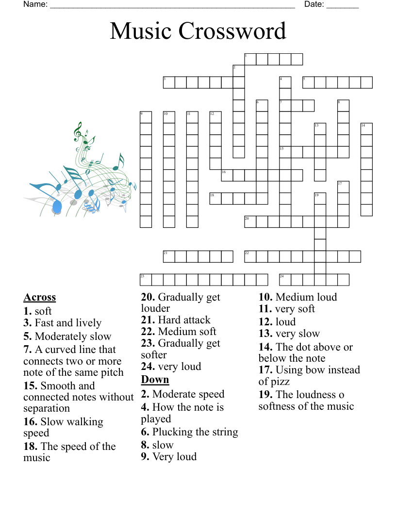 Crossword Printable Puzzles Medium