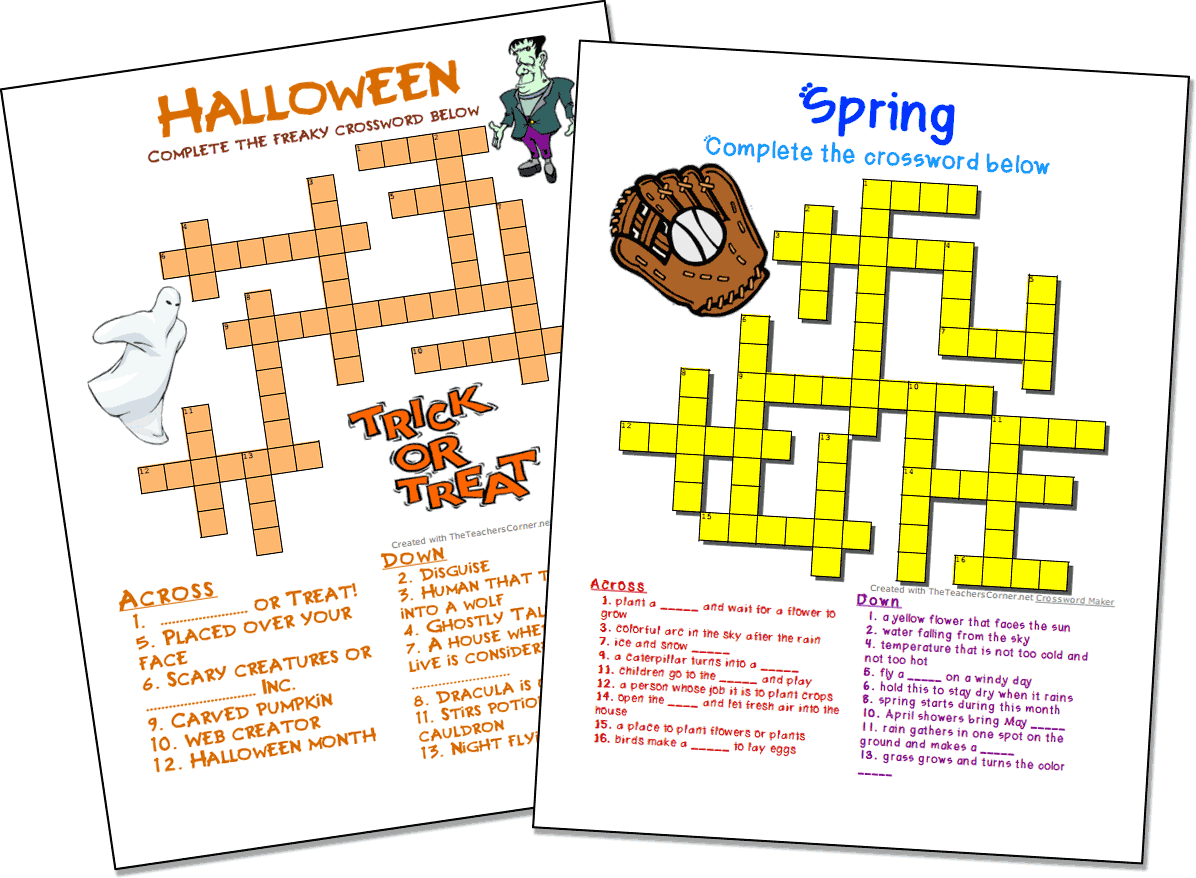 Create Printable Crossword Puzzles Free