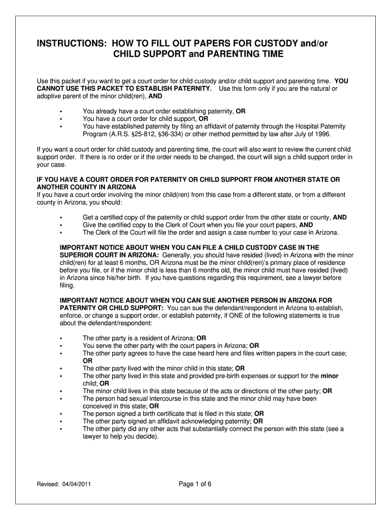 Custody Papers Fill Out amp Sign Online DocHub