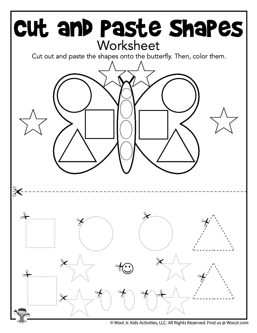 Cut And Paste Shapes Worksheets Woo Jr Kids Activities 