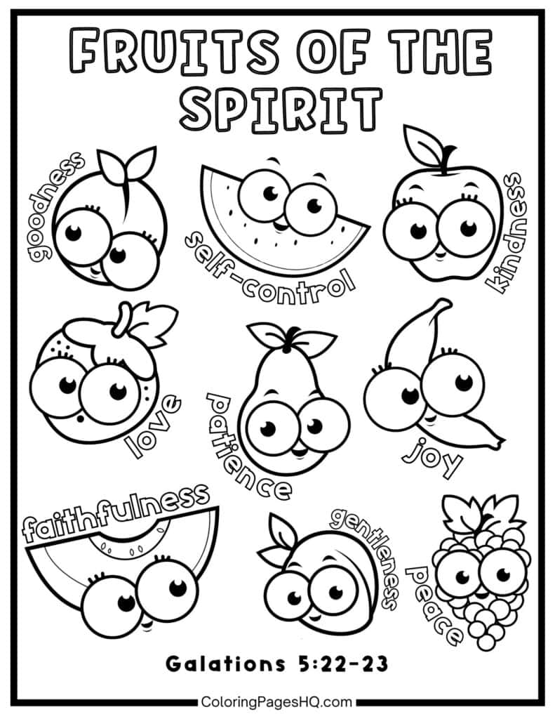 Fruits Of The Spirit Printables