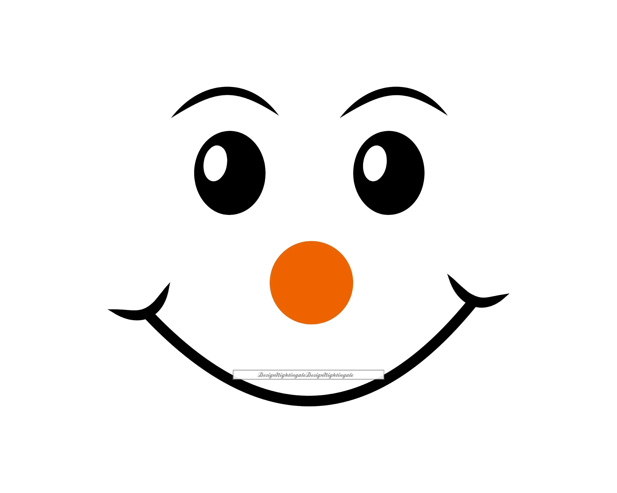 Printable Snowman Face Template