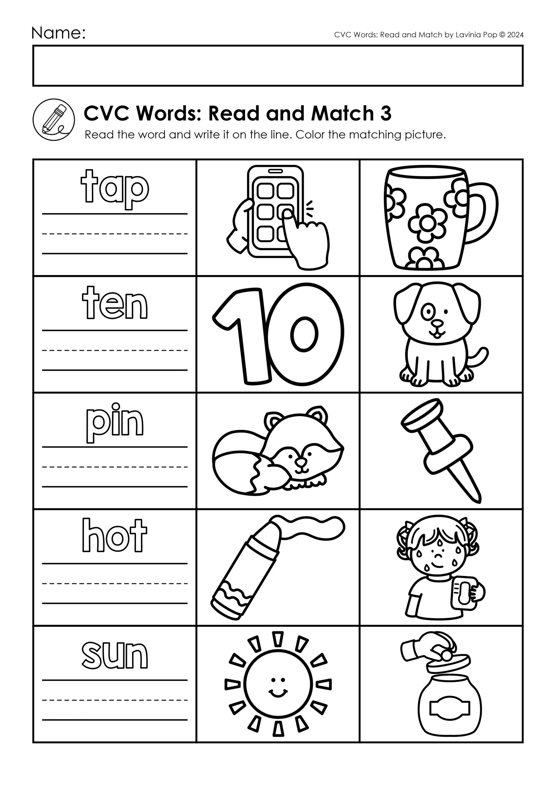 Cvc Free Worksheets Printables