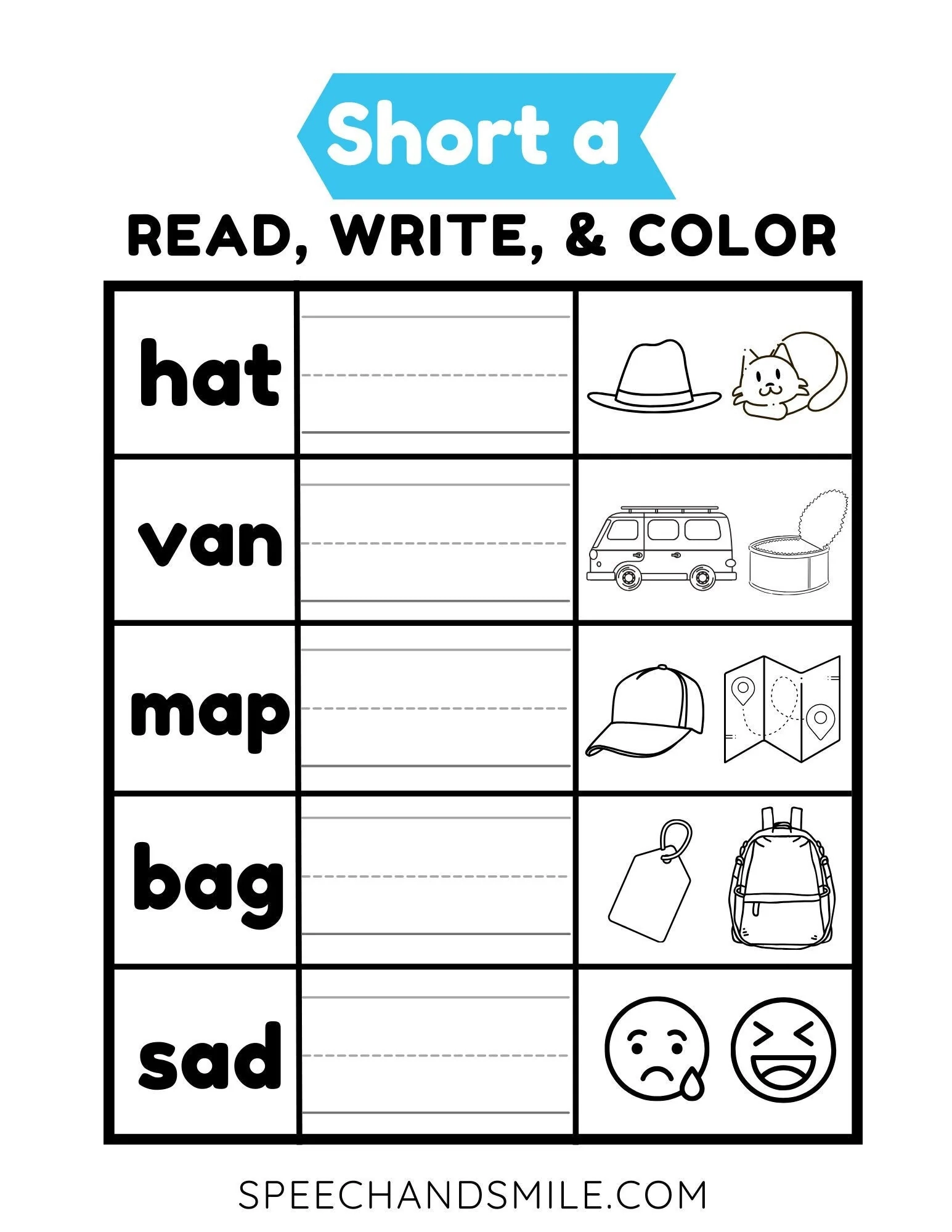 Printable Cvc Words Worksheets