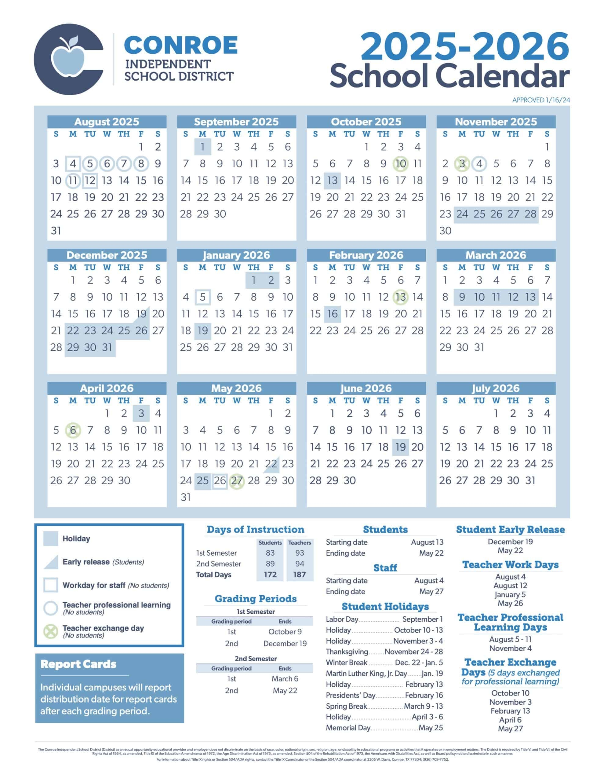 Cypress Fairbanks Cfisd Calendar 2025 2026 Printable