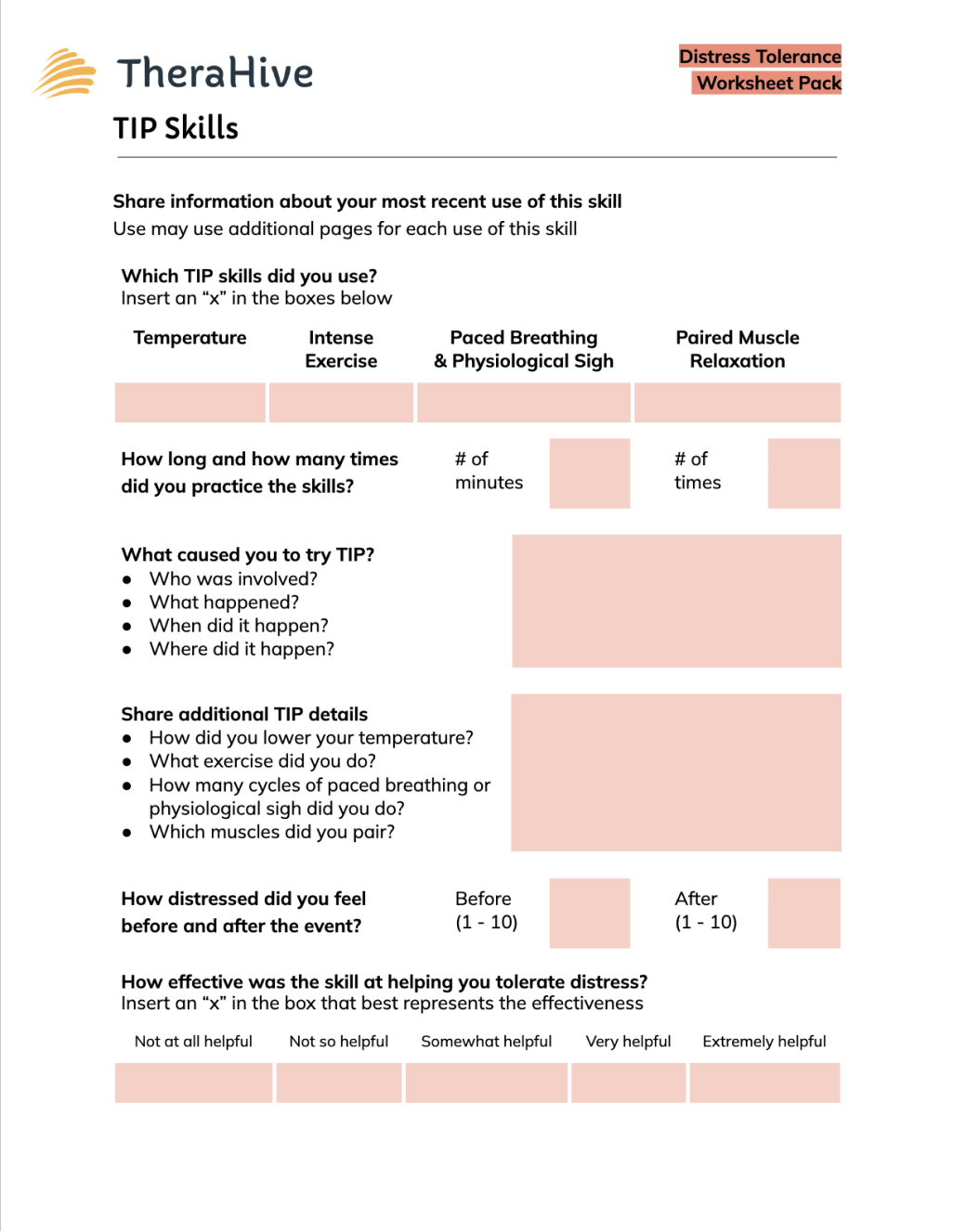 Free Printable Dbt Worksheets For Kids