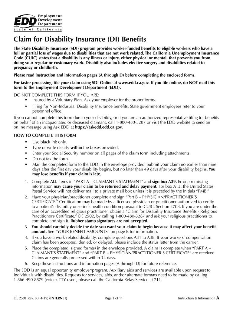 De 2501 Part B Form Printable