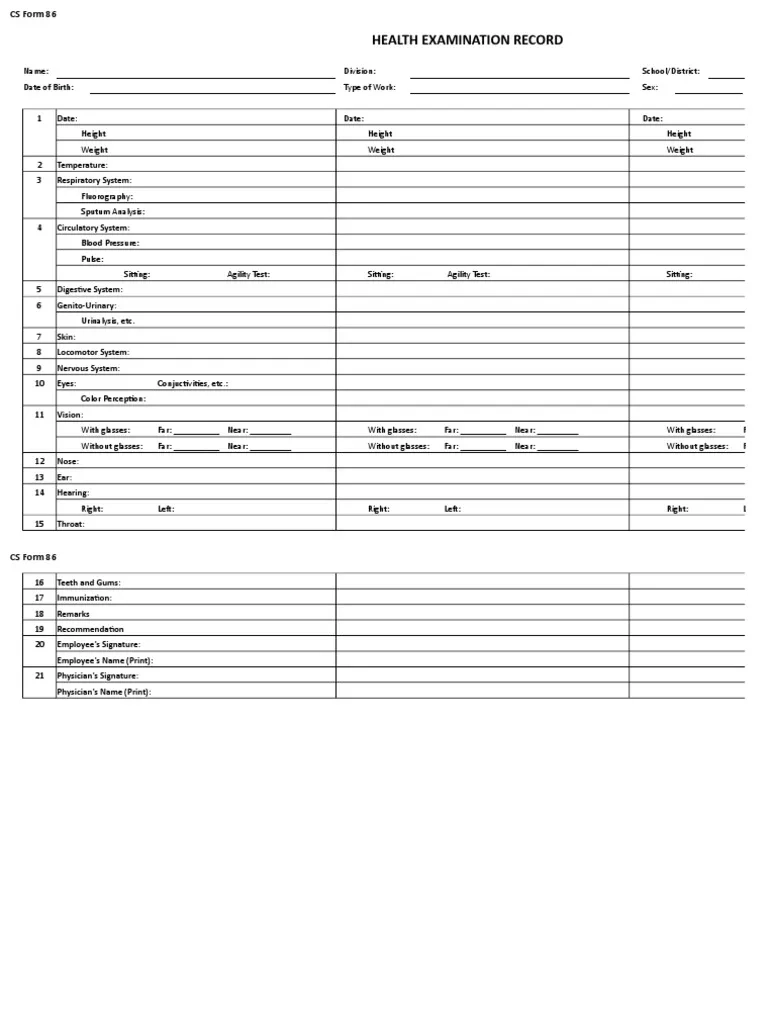 Form 86 Deped 2024