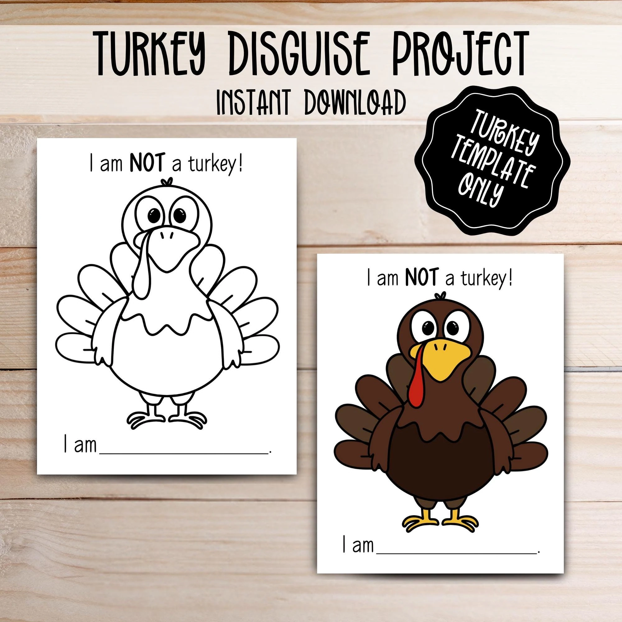 Disguise A Turkey Printable Thanksgiving School Activity 
