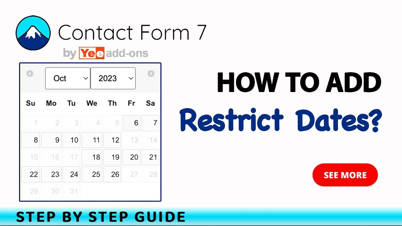 Document Contact Form 7 Restrict Dates Yee Add ons