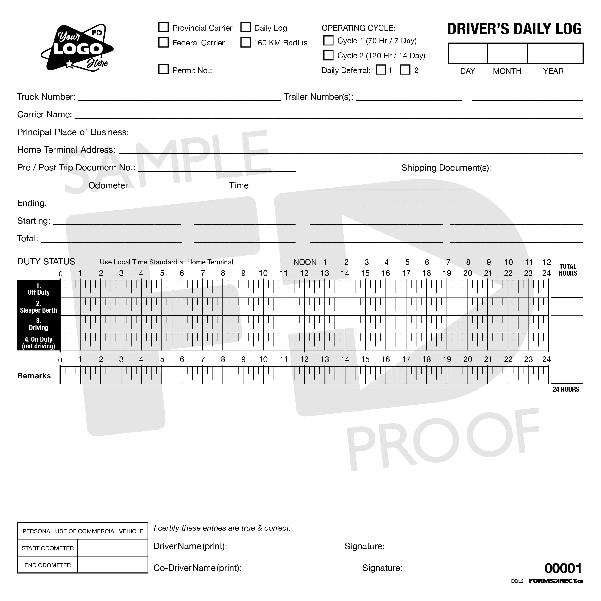 Trucking Log Book Printable