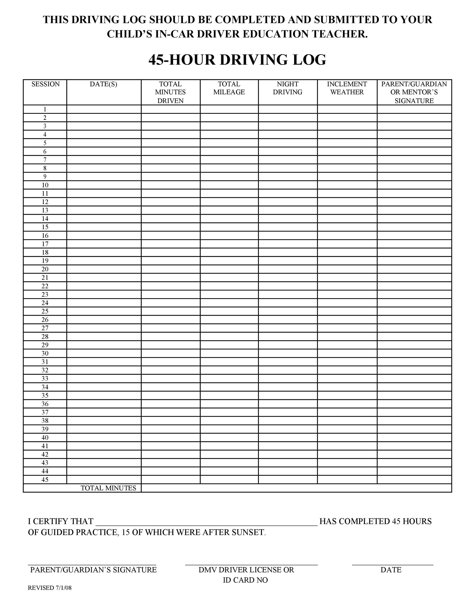 Driver Trip Sheet Pdf Mid Size Driver Daily Log 5 pk W Simplified 