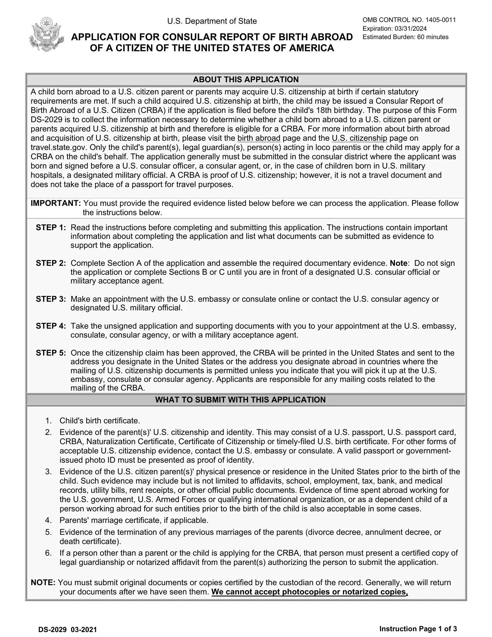 Form Ds 2029