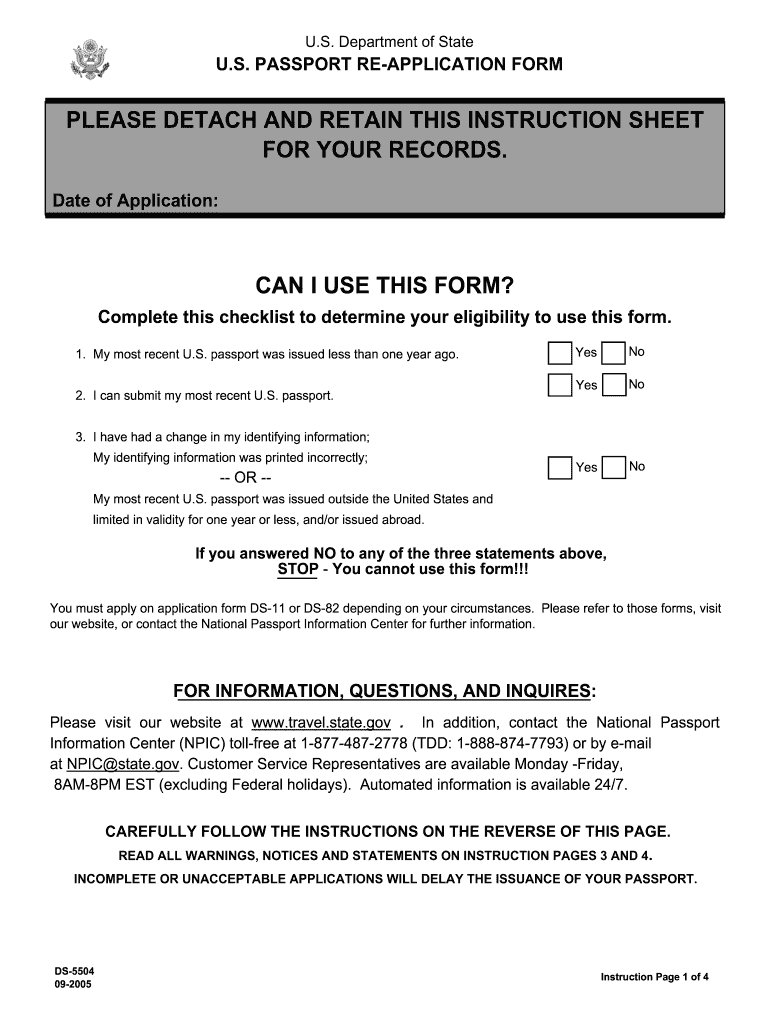 Ds 5504 Form Printable Pdf