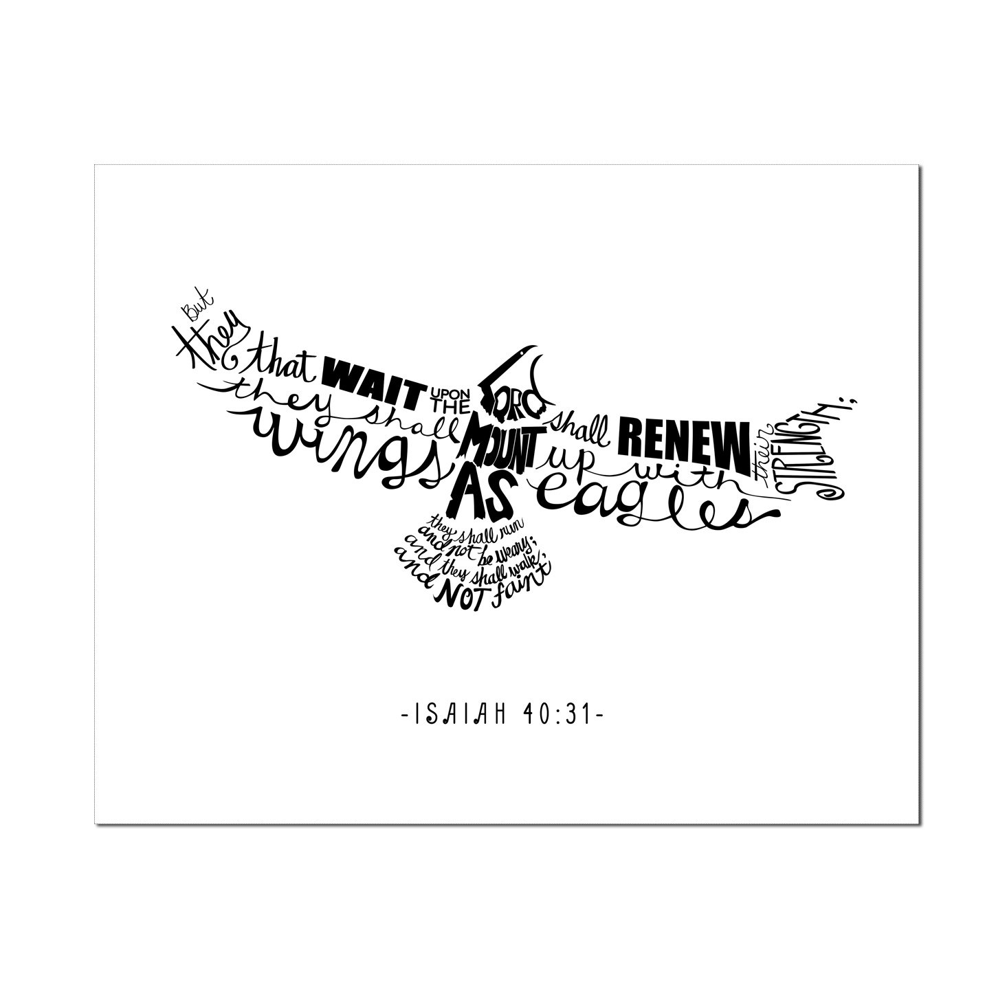 Eagles Wings KJV Bible Verse Printable Sparrow Springs