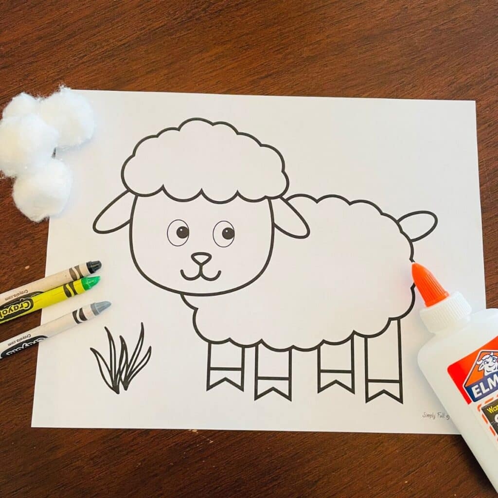 Printable Sheep Template