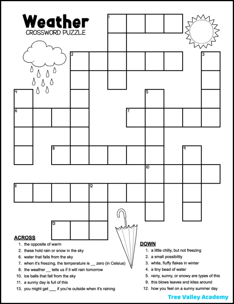 Easy Crossword Puzzles Printable Daily
