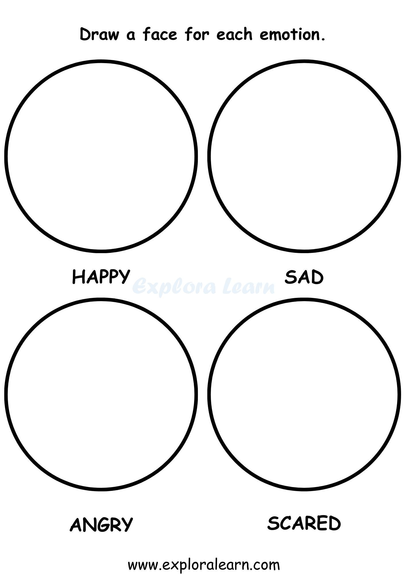 Free Printable Emotions Worksheet Preschool