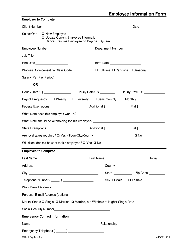 New Employee Form Template Word